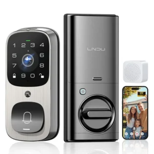 Arpha AL502 Tuya Zinc Alloy IP65 Waterproof Camera Smart Deadbolt Password Key Fingerprint WiFi Night Vision Front Door Lock