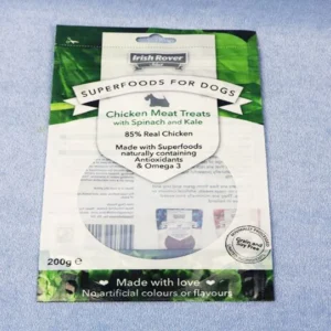 clear Window Side Standing Resealable Plastic Pet Treats Cat Dog Food Packaging Bags Pack of 5