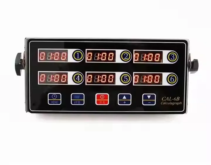 Stainless Steel 6-channel Bakery Kitchen Timer Sixth Key Digital Timing Reminder Hamburger Shop Countdown Loud Alarm Stopwatch Pack of 100