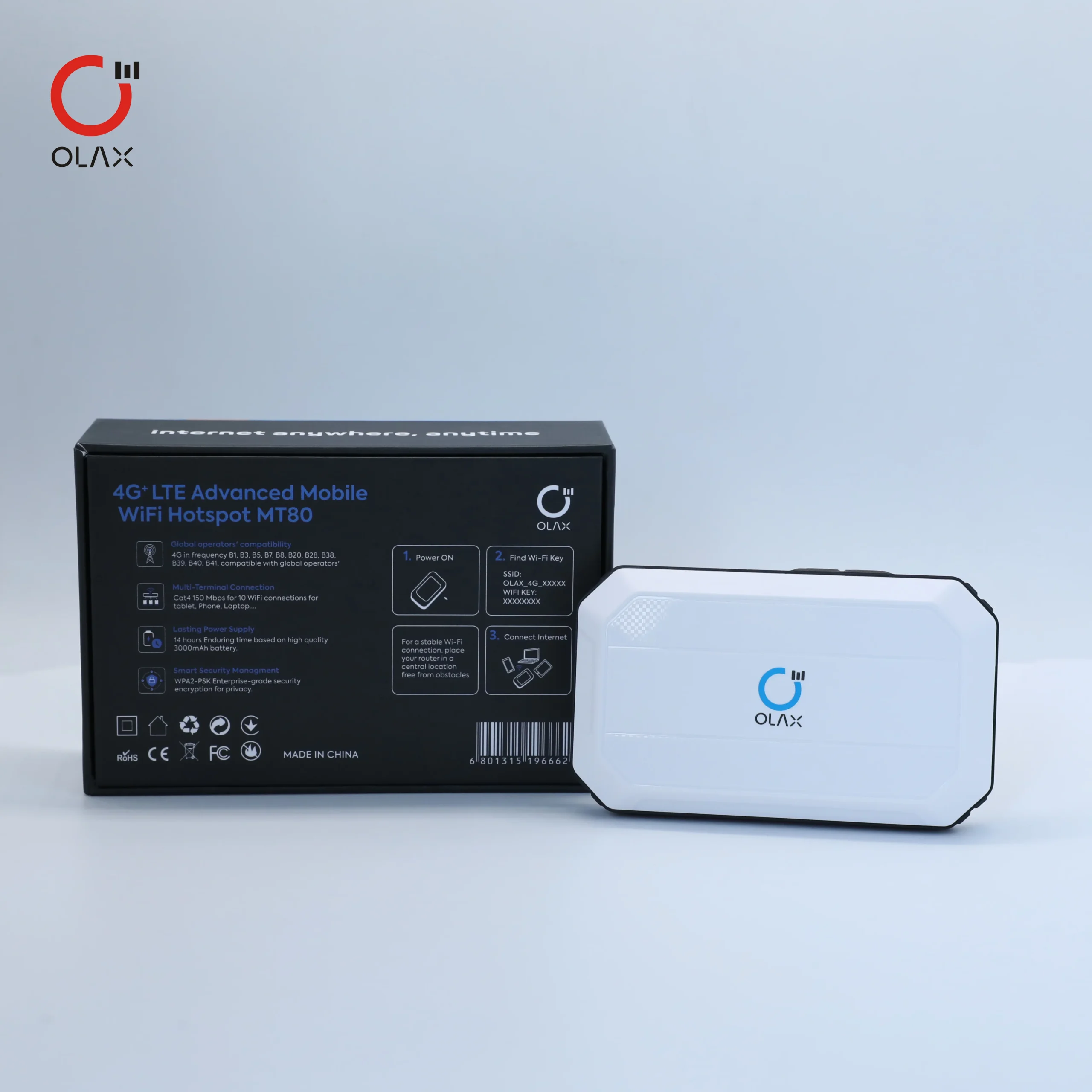 OLAX MT80 Bypass 3000mah Battery Unlocked Pocket Antenna Ports Sim Card Wireless Pocket Wifi6 4g Lte Portable Wifi 4g Router - Image 4