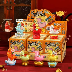 New Best-Selling Horse Year New Year Blessing Rotatable Blind Box Resin Horse Ornaments Lucky Desktop Decor Novelty Gift