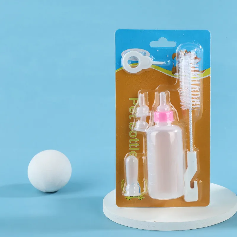 Pet Feeding Bottle Five-Piece Dog Feeding Set Cat and Dog Feeding Nursing Bottle Pack of 10