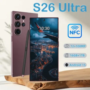 New High Quality Mobile Phone S26 ultra 16GB + 1TB 5G NFC Smartphone 7.3inch Screen Mobile Phone
