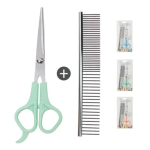 Factory Wholesale Custom Logo Cat Hair Scissors Dog Pet Grooming Scissors Set with Stainless Steel Comb Pack of 50
