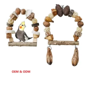 OEM and ODM Factory Wholesale Novelty Natural Parrot Bird Chew & Teeth Grinding Toy with Boredom Relief and Climbing Features Pack of 10