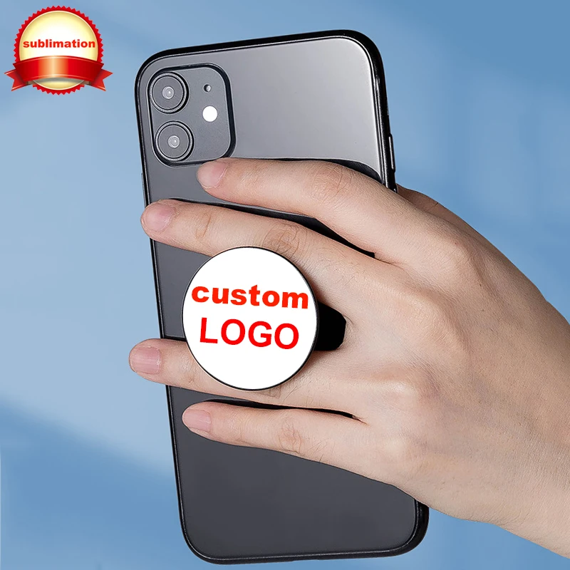 Freely Sample Popular Custom Logo Sublimation Phone Grip Blank Cell Phone Holder Finger Collapsible Acrylic Mobile Phone Sockets - Image 2