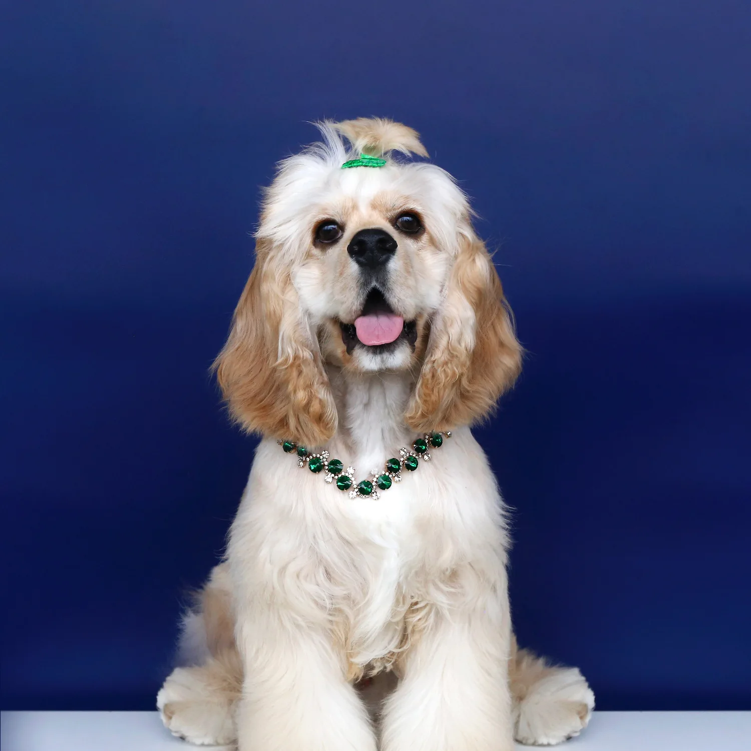 Luxury Pet Accessories Stylish Pet Necklaces - Adjustable Size with Elegant Gemstone & Pearl Design, Ideal for Special Occasions Pack of 2 - Image 2