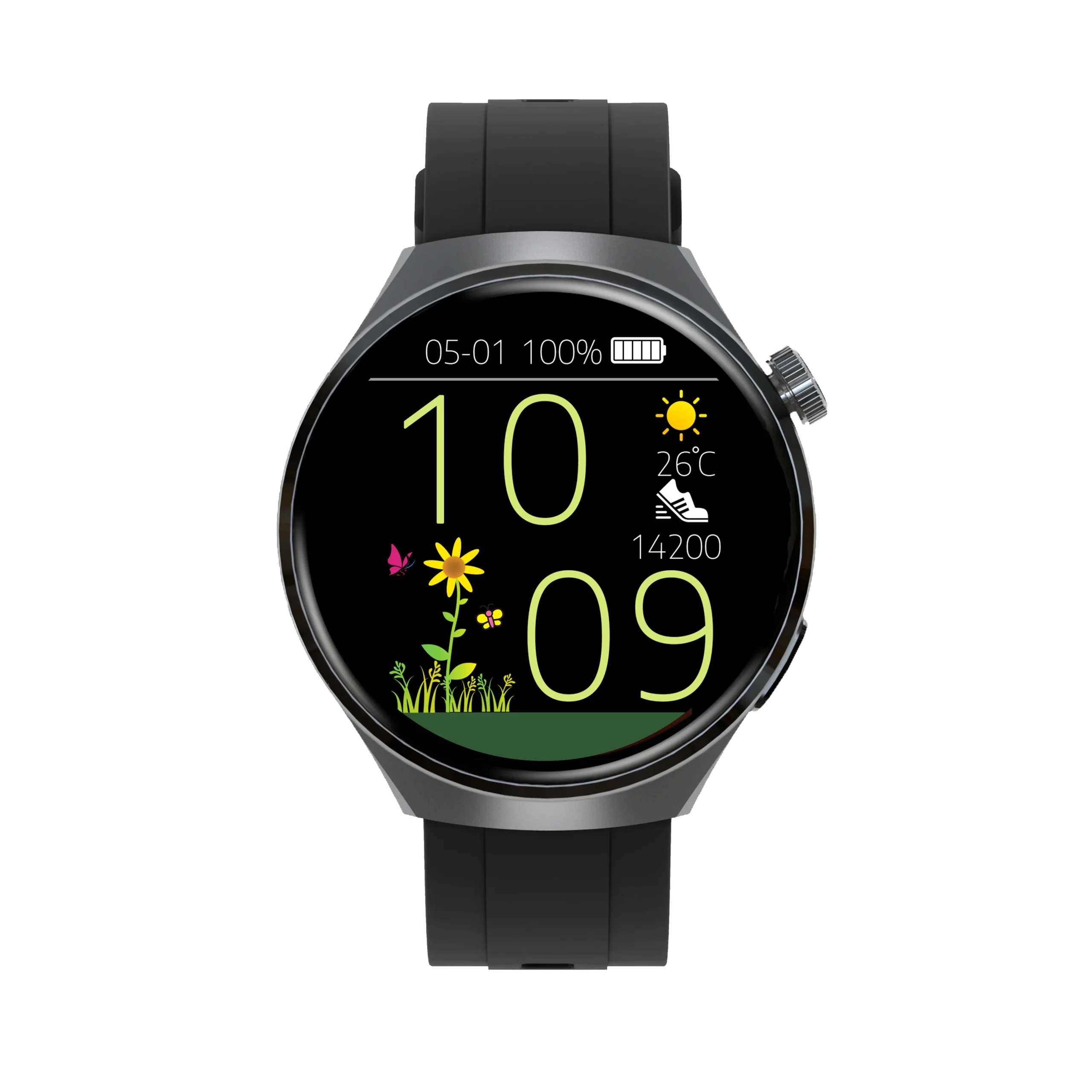 Round Design V19Z Adult Bluetooth Call Smart Watch 450mAh H Band APP Pedometer Heart Rate Monitoring IP68 Waterproof Smart Watch - Image 4