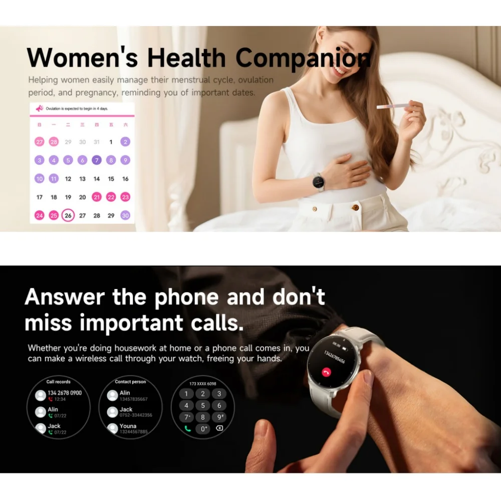 HT39 Fashion Smart Watch for Couple Multiple Sport Modes Heart Rate Sleep ECG Monitoring Reloj Inteligente - Image 3