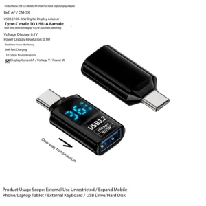 JILIAN USB 3.2 Digital Display Adapter DC PD Fast Charging 60W High-Power PC 40G High-Speed Transmission for Laptop/Camera/LED