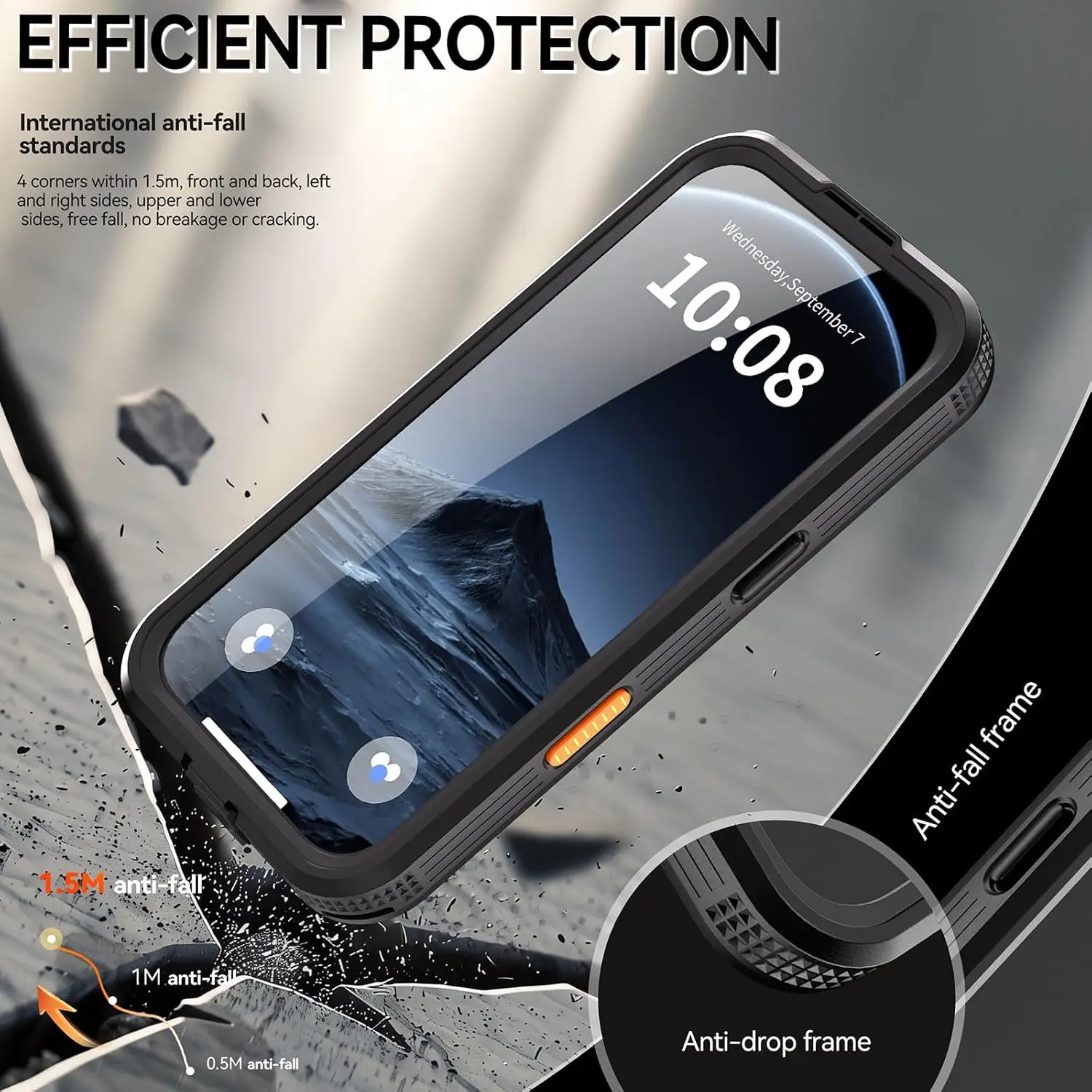 Waterproof Magnetic Phone Case for 17 Pro Built-in Screen Protector Rugged Shock Resistance IP68 Animal Design 360 Lanyard - Image 4