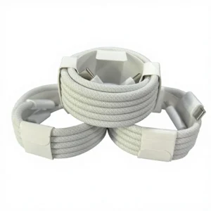 1m 2m 240W Nylon Braided 5MM USB-C to C Fast Charging 5A Data Cable /16 Pro Max & Printer for iPhone 15 Pack of 10