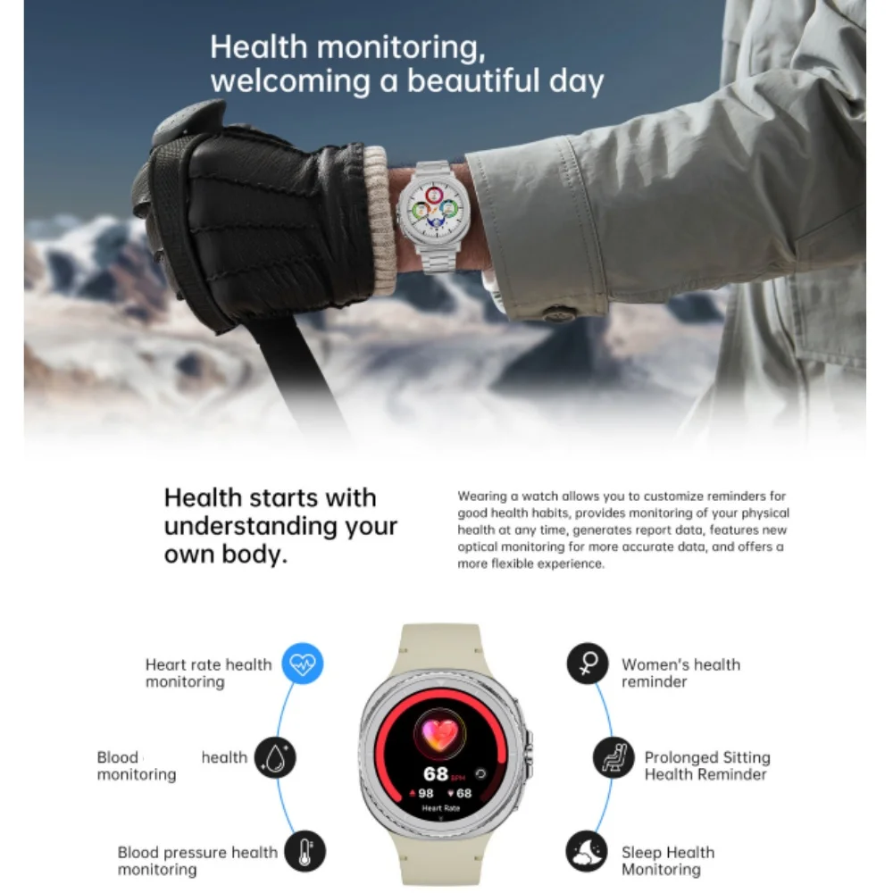 SK46 GPS Smart Watch for Men Outdoor Precise Positioning IP68 Waterproof Monitor Heart Rate Sleep Reloj Inteligente - Image 4