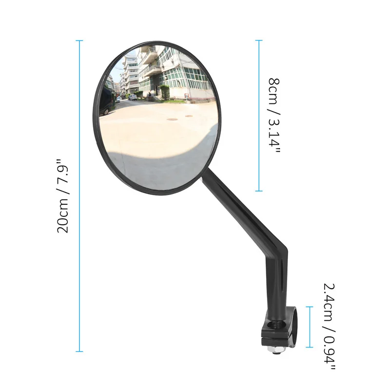 Handlebar Convex Electric Scooter Motor Rear View Mirror for Accessories Scooter Rotating Rearview Mirrors - Image 4