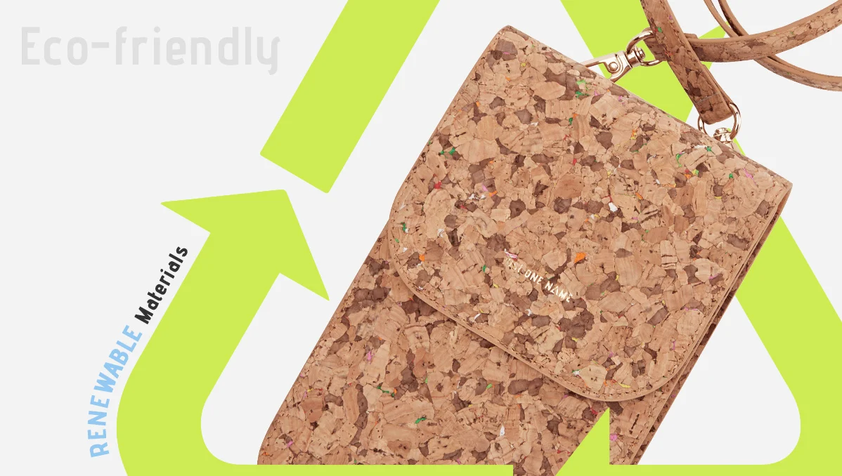 New Trending Ladies Wallet Women Sling Shoulder Mobile Purse Bags Wholesale Fashion Recycled Natural Cork Crossbody Phone Bag - Image 4