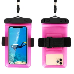 Factory Promotion Waterproof Cell Phone Pouch Clear PVC IPX8 Waterproof Mobile Phone Bag with Lanyard Pack of 20