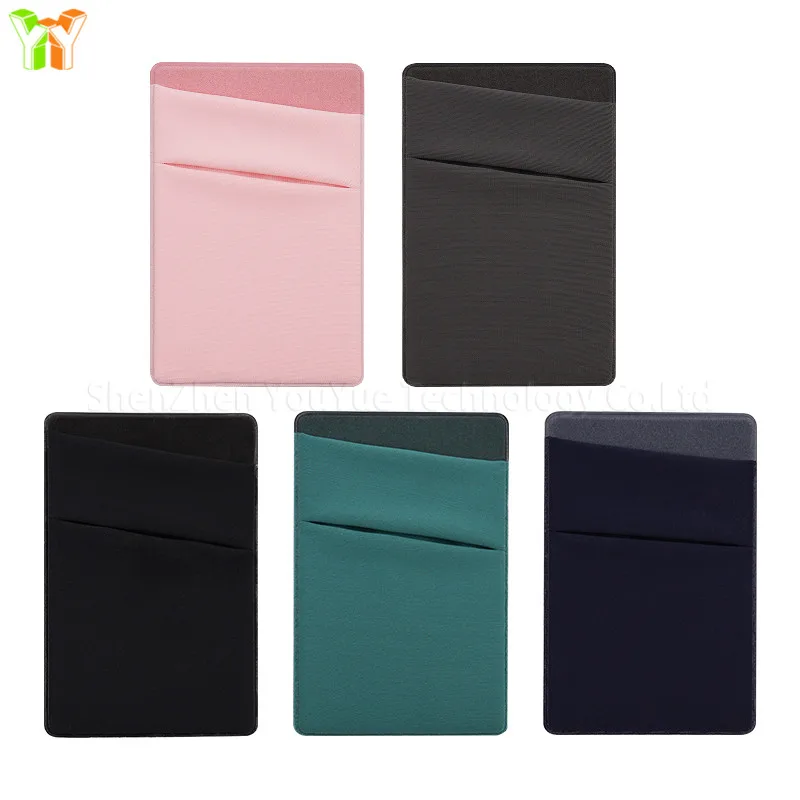 Phone Card Holder Stretchy Lycra Mobile Phone Wallet Pocket Phone Back Credit Card Case Pouch Sleeve - Image 3