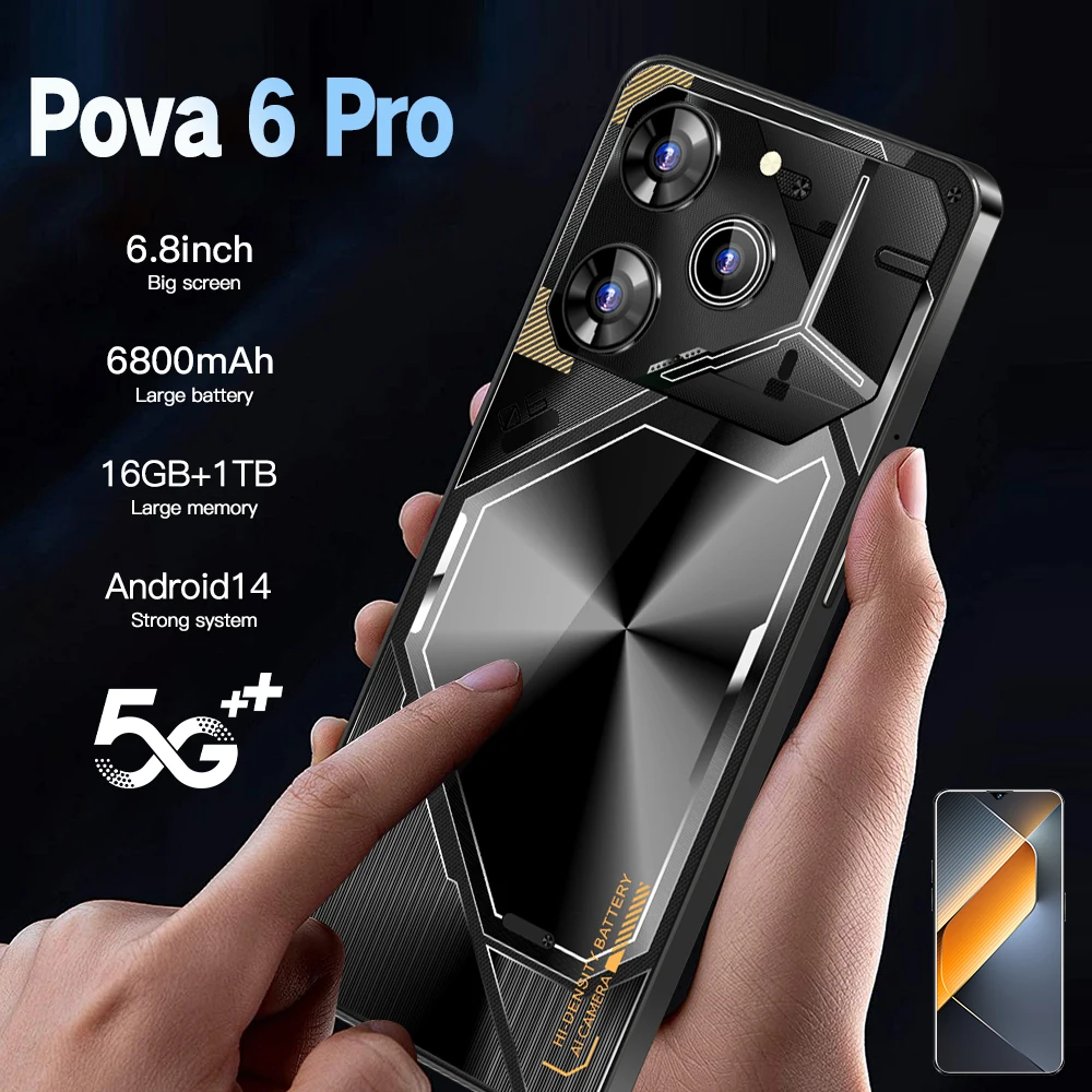Pova 6 Pro Phone 5G Smartphone with 16GB RAM 1TB Storage Long Battery Life Dual SIM Compatibility Android 14 OS - Image 2