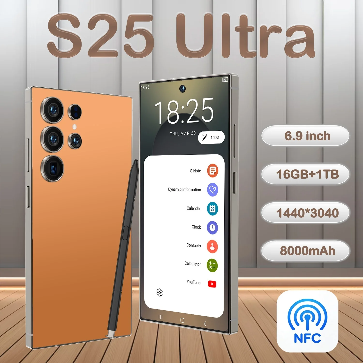 Large Battery Unlocked for S25 Ultra 5G Smartphone with 16GB RAM & 1TB ROM NFC Cellphone Android 15 4g 5g Mobile Phones - Image 3