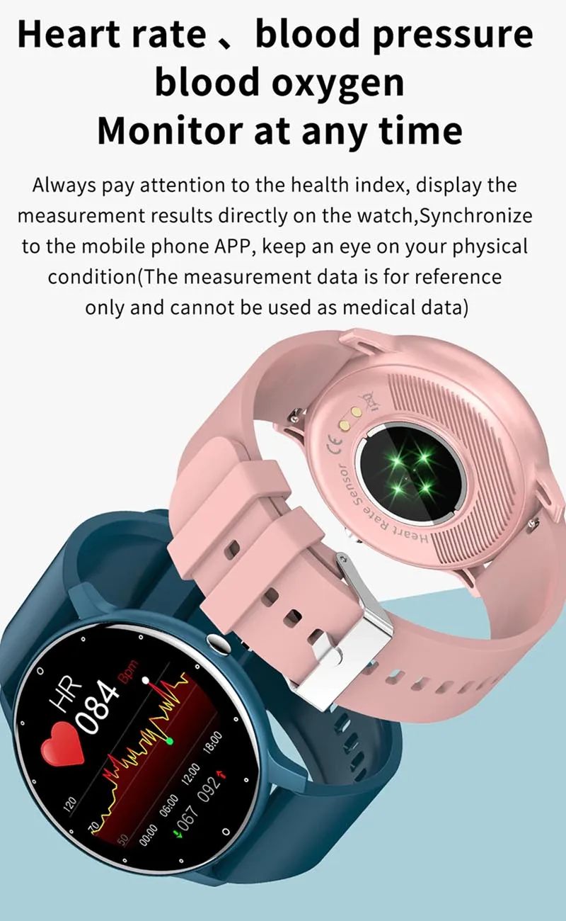 ZL02D Men Smart Watch Full Touch Screen Sport Fitness Tracker IP68 Waterproof Bluetooth Smartwatch for Men Women Smartphone Pack of 5 - Image 2