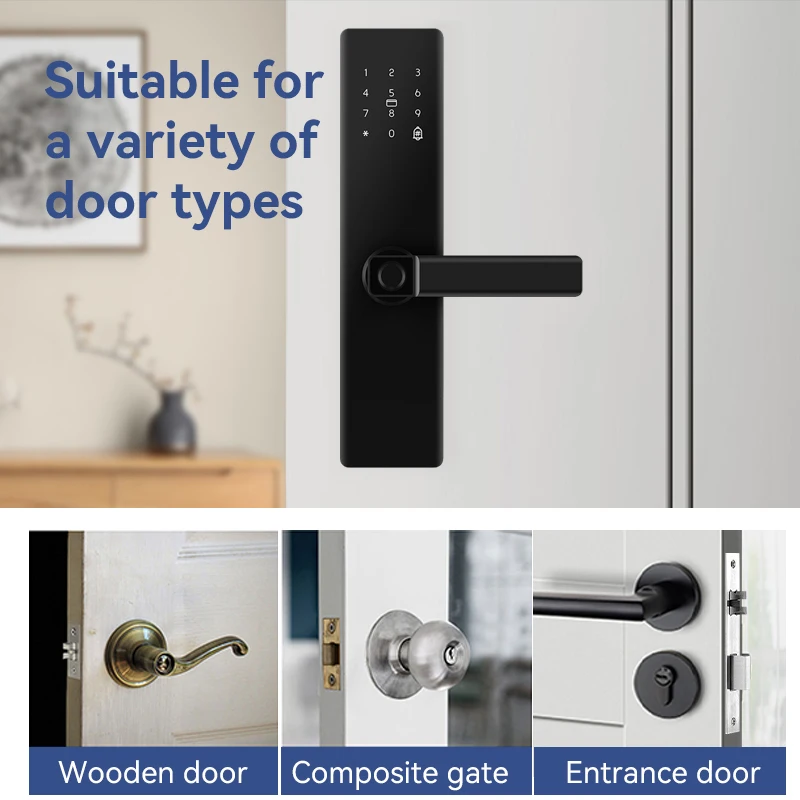 Kasman SOURCE PRICE Wood Door Lock Best Products Inteligente Home Keyless Zigbee Tt Digital Smart Lock for - Image 4