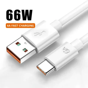 Factory Wholesale Super Fast Charging 1M 6A USB Type C Data Cable for Android Mobile Phones PVC Jacket Braid Type-C Cord Charger Pack of 50