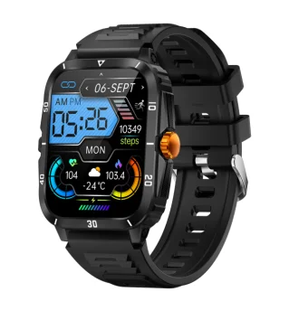 Outdoor Smart Watch KT71 Sport Tracker 1.96 Inch Screen 3ATM Waterproof BT Calling Heart Rate Blood Pressure Smartwatch Men Pack of 2 - Image 3