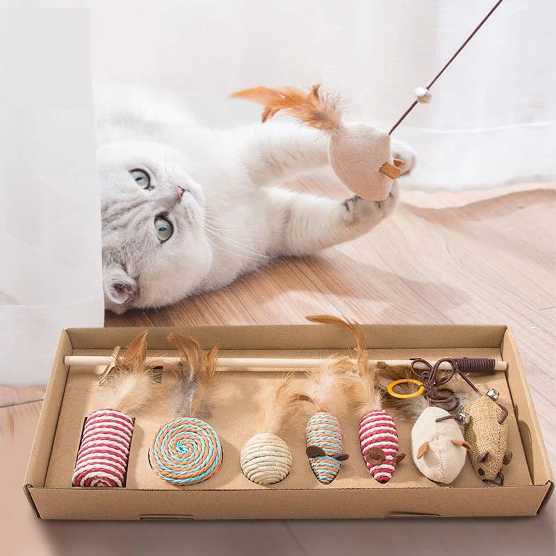 Interactive Cat Toy Set 7 Pcs Mouse Toy Gift Box for Best Cat Toy Ever - Image 3