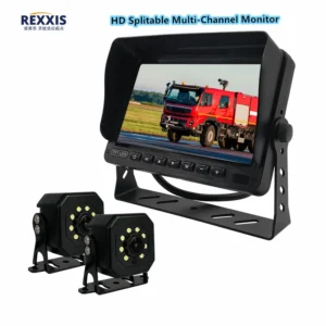 7 inch 1024 x 600 IPS display 2 CH AHD 1080P reversing night vision camera Full HD Truck and bus monitor Kit