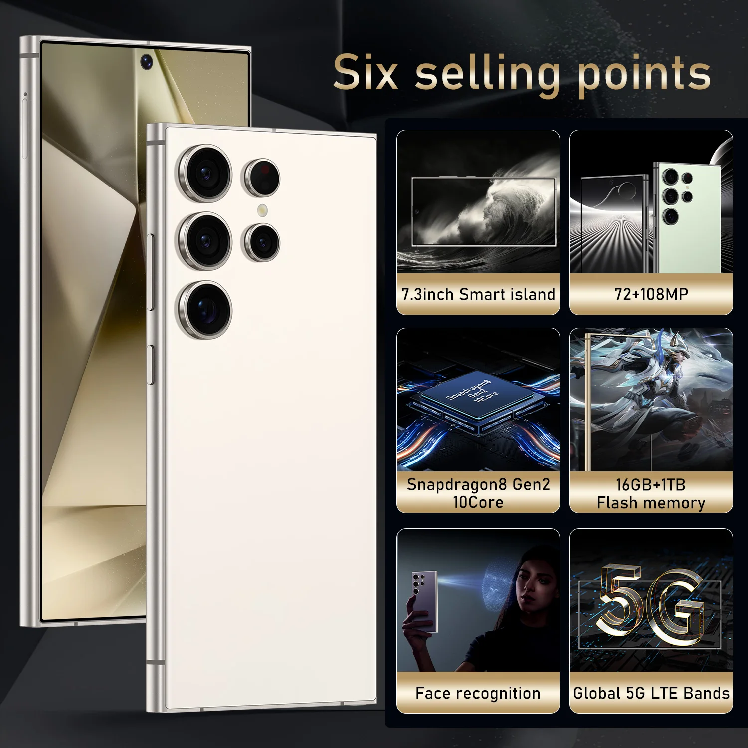 S24 Ultra 5G Dual SIM Smartphone 16GB 1TB Deca Core CPU 108MP Rear Camera 144Hz Refresh Rate 100W Quick Charge English LTE - Image 4