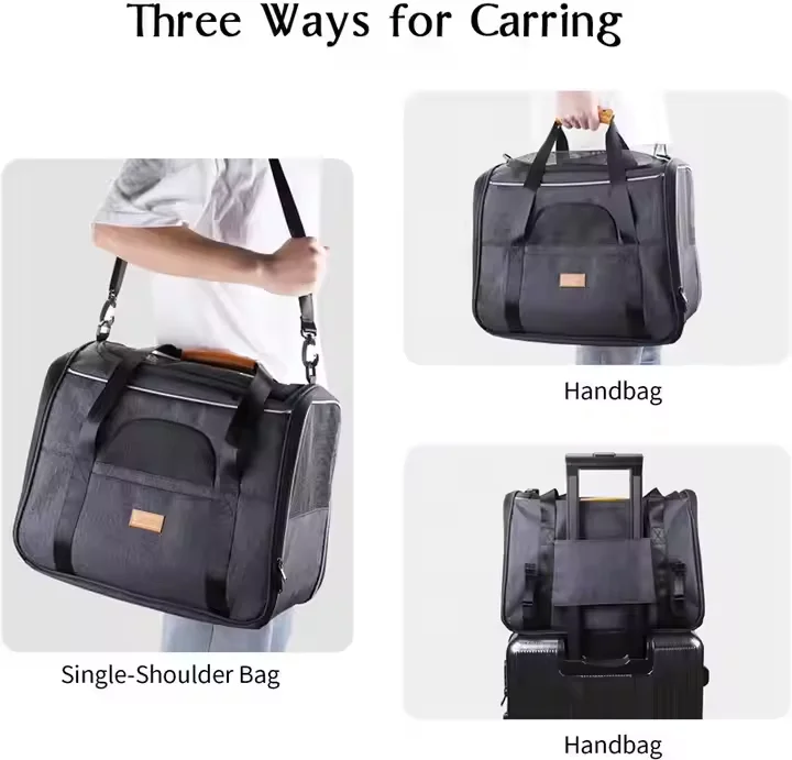 Large Cozy Travel Pet Carrier Portable Backpack Stroller Animal Pattern mesh Car Seat Safe Carrier Cat Dog Pack of 20 - Image 3