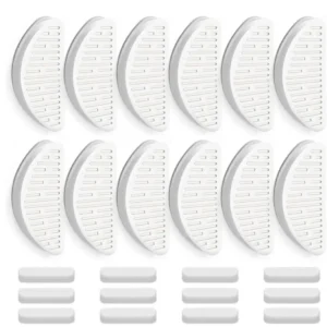 12 Pack Cat Water Fountain Filter & 12 Pack Sponges Fit for Uahpet Water Fountain 67oz/2L Automatic Pet Fountain Pack of 30