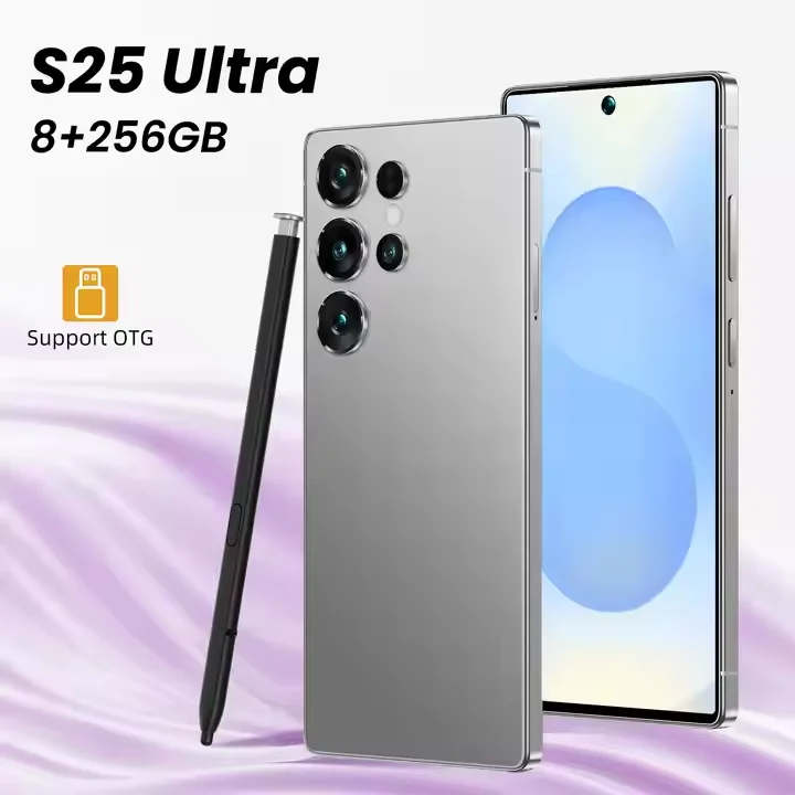 New Brand S25 Ultra 8GB+256GB 5G Smartphone Deca Core CPU 4K LED Screen Global 5G Gaming Phone with Android 14 108MP French