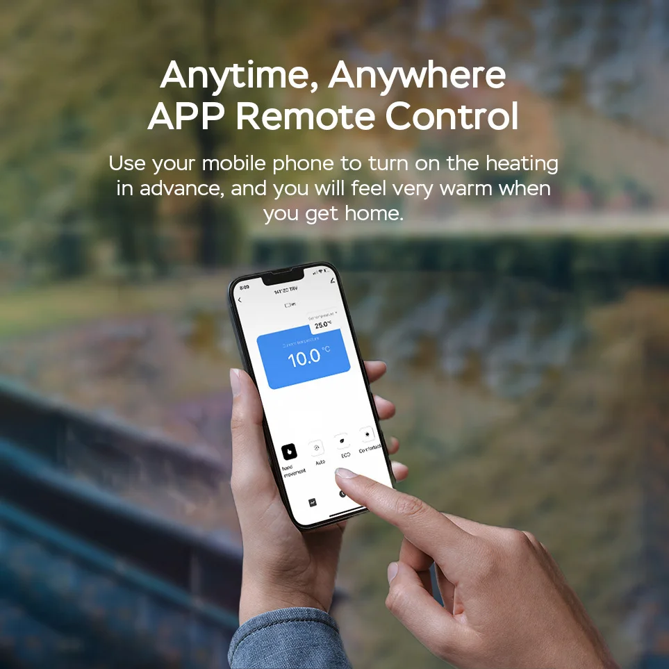 Tuya Wireless Smart Home LED Digital Thermostat TRV WIFI Compatible Voice Control Garage PC 7 Days Programmable Floor Heating Pack of 2 - Image 4