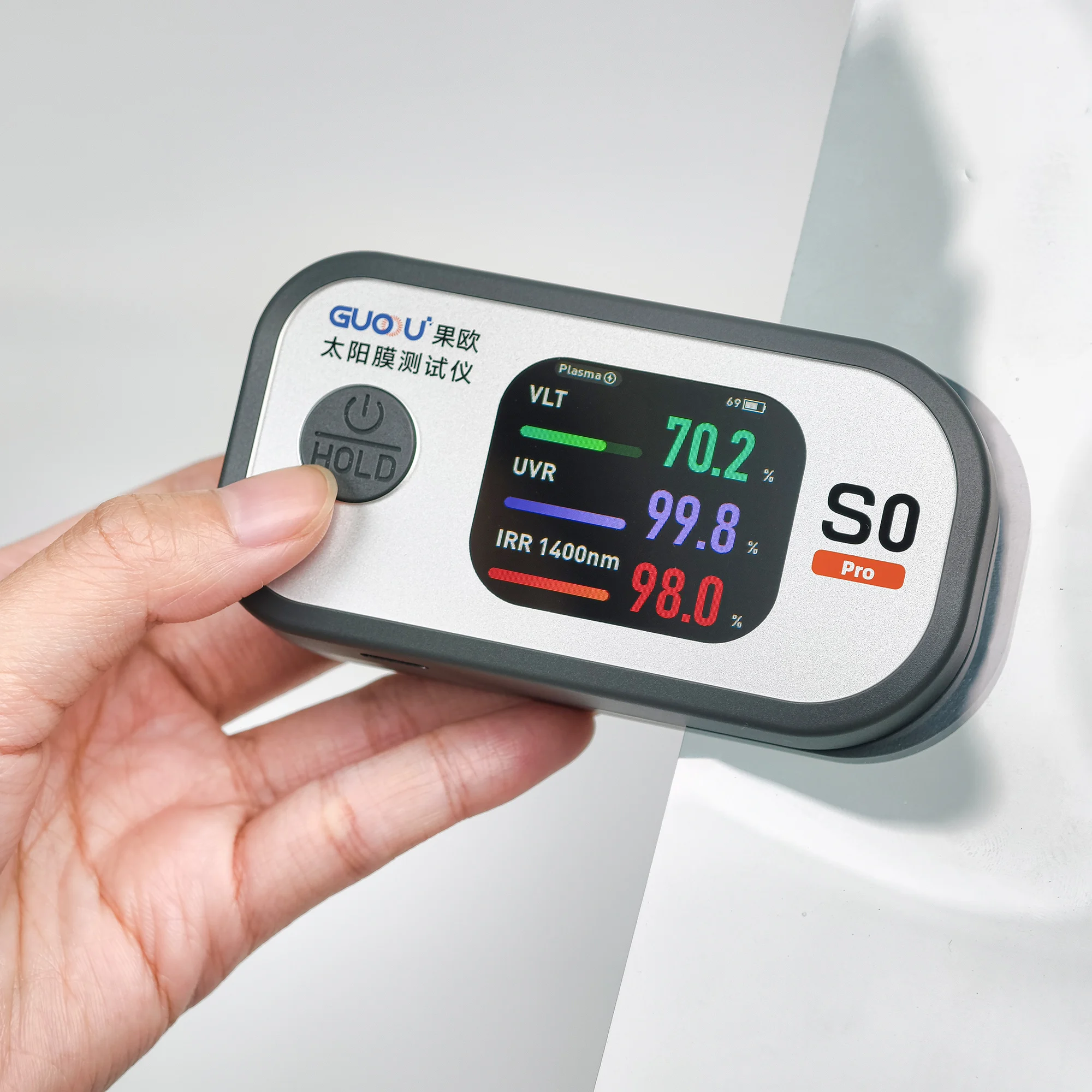 GUOOU S0 Pro Electronic Auto Meters VLT UVR IRR1400nm Blocking Rate with Built-in Electronic Plasma Ball &USB Charge - Image 3