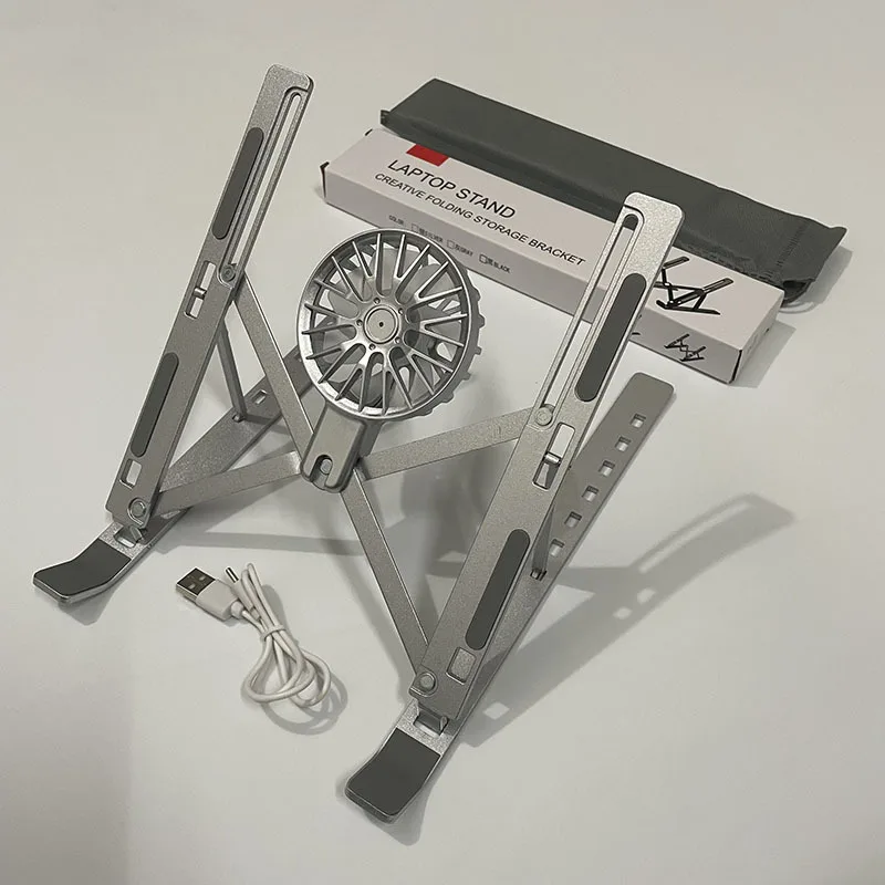 Laptop Cooler Stand Foldable Tablet Computer Cooling Pad Portable Stand for 16-18 Inch Tablet Laptop Desktop Radiator With Fans Pack of 5