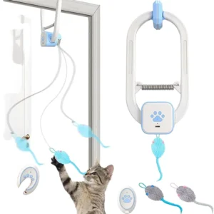 Interactive Cat Toy with Eco Friendly Automatic Mouse Hanging for Mental Enrichment