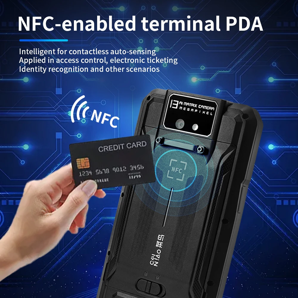 JR YK-937 5inch IP64 T80 Android 2D Qr Code Reader Handheld Terminal Pda Android Barcode Scanner with Nfc Rfid Reader Medical - Image 4