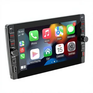 Android 12 Double Din 9 Inch IPS Split Screen Display CarPlay Radio DVR Portable VW/POLO/PASSAT GPS Built-in Dashboard Placement Pack of 2