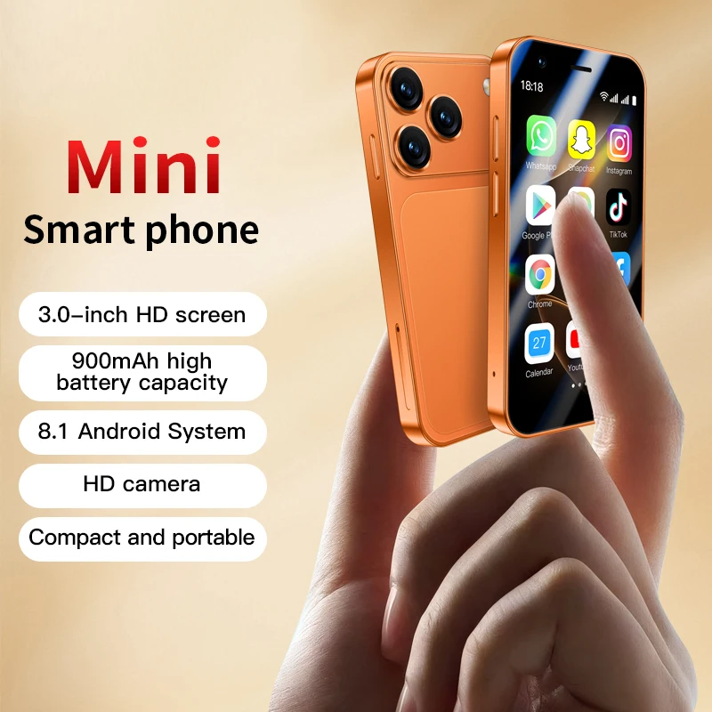 A17 Mini Smartphone 3.0'' HD Screen 4+64GB 3G/4G LTE Dual SIM Cellphone Android Mini Mobile Phones - Image 4