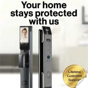 Secure Digital TUYA Smart Lock Camera Doorbell Aluminum Alloy Wood/Brass Door Card/Key/Password/Fingerprint/App Unlock Wi-Fi