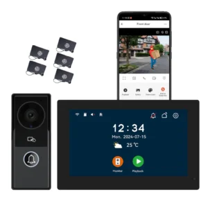 2-Wire Video Doorbell Intercom System with 1080P Support Connecting to ONVIF Cameras WiFi Video Door Phone for Home Apartment