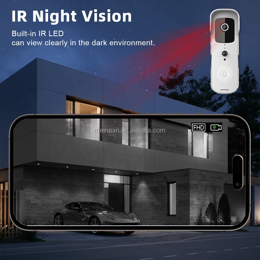 2MP Tuya Smartlife WiFi CCTV Intercom Doorbell Home Security Ring Door Bell Camera Smart Wireless WiFi Video Doorbell - Image 4