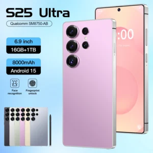 S25 Ultra 6.9-Inch 5G Phone Deca Core CPU 108MP Rear Camera HD Screen Resolution Global Version 8000mAh Battery 16GB 1TB Storage
