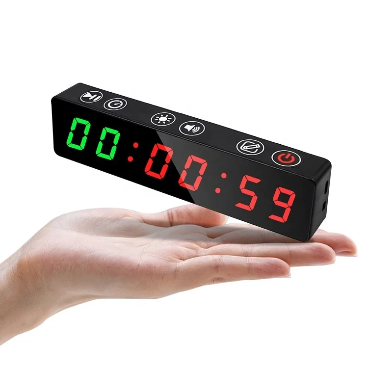 Jhering s Magnetic Countdown 1 Inch Digital Timer Mini Interval Clock Portable Gym Timer Pack of 2 - Image 2