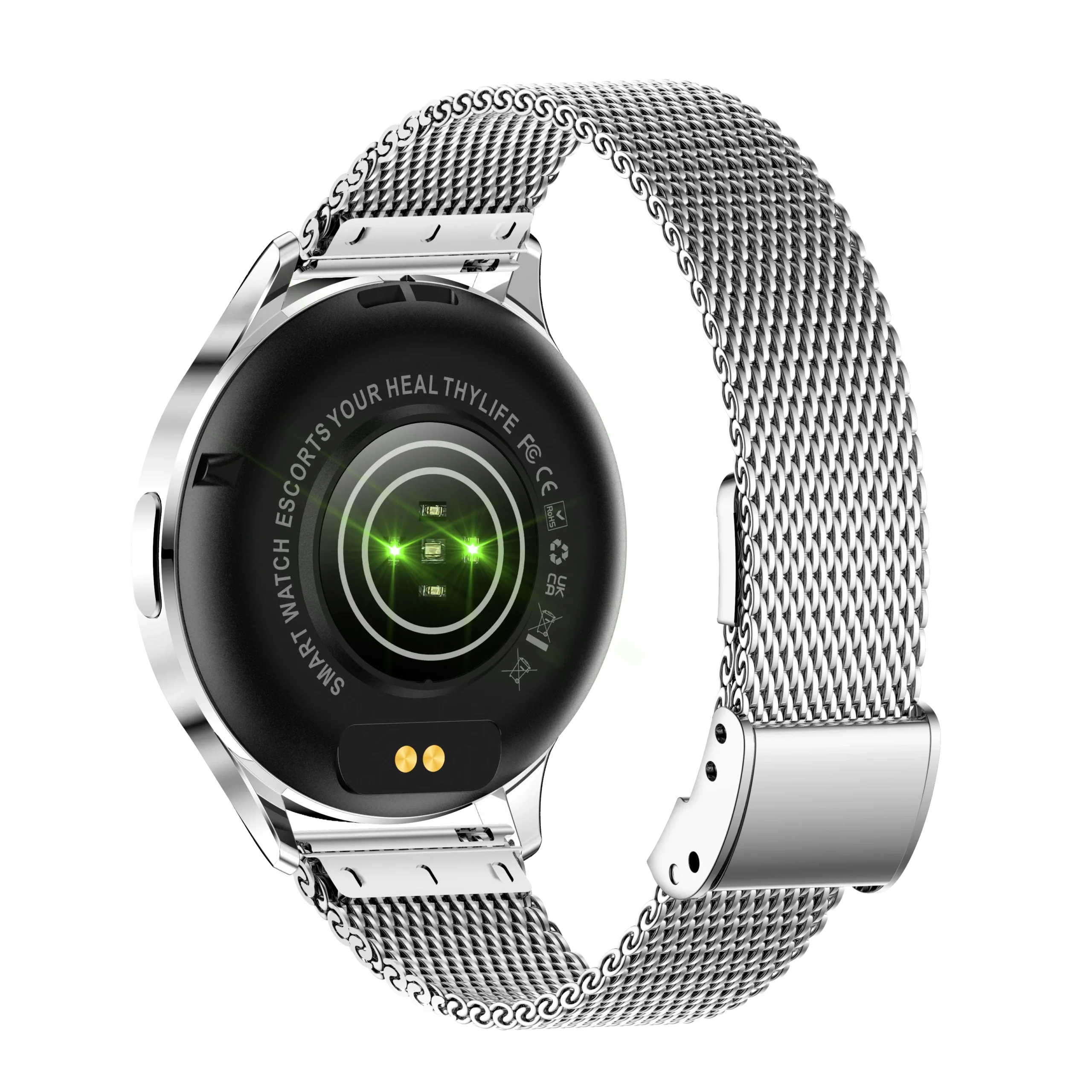 Smart Bracelet Health Monitoring Device Sleep Tracker Silica Gel Strap Magnetic Charger Android Square IP67 Fitness Tracker for Pack of 2 - Image 4