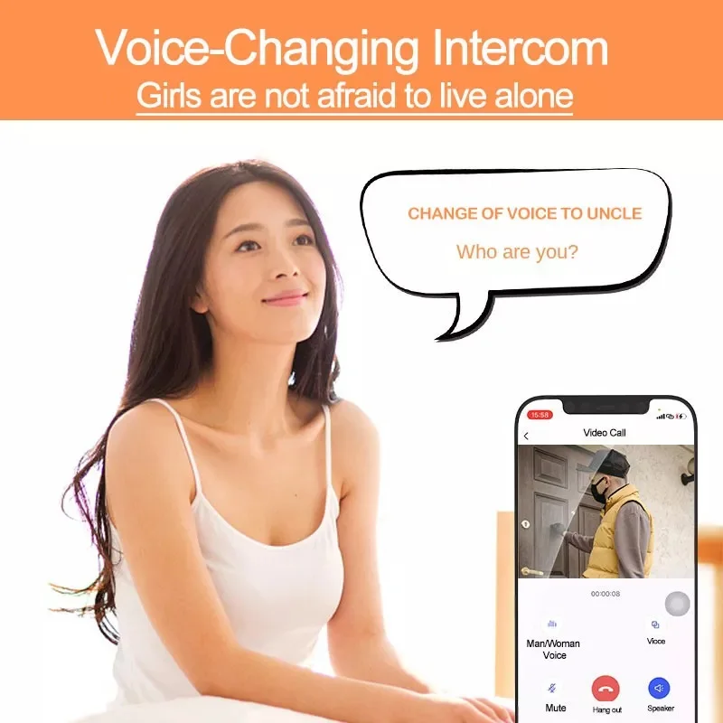 Wireless WiFi Mini Video Doorbell Smart Door Camera with Motion Detection and Two-Way Audio - Image 3