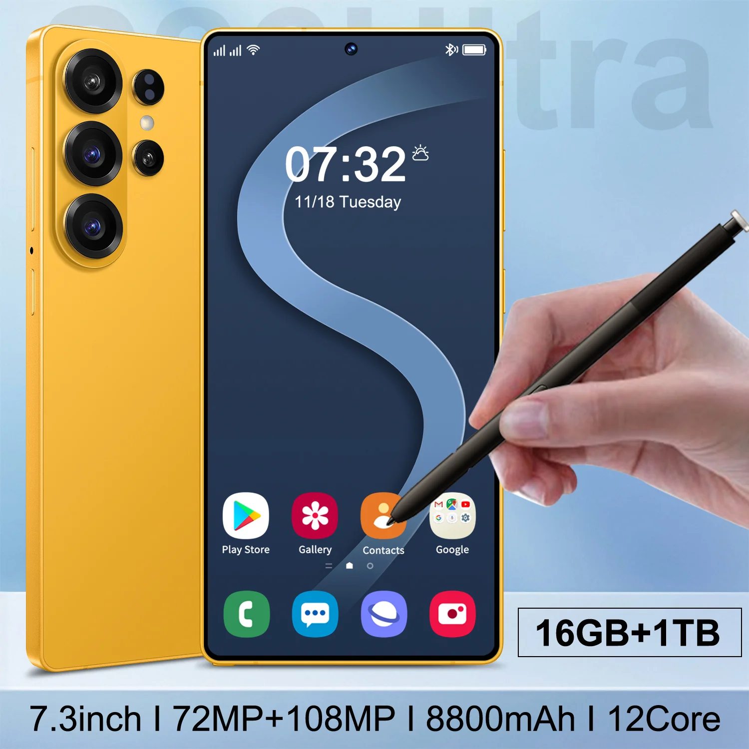 Customer Choice S26 Ultra 5G Smartphone 16GB+1TB Storage Camera Unlocked Android Mobile Phone with Face ID Fingerprint Dual SIM - Image 3