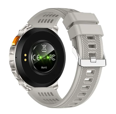 HT33 Adults Bluetooth Smart Watches 1.7" 360*360 IPS Display IP68 Waterproof Level Black Silver 1100mAh Sports Tracker - Image 4