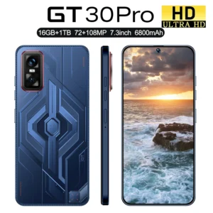 GT30 PRO 5G Cellular Smartphone 7.3 Inch HD Screen 6800mah Battery 108mp Rear Camera Deca Core CPU 16gb RAM CDMA/LTE